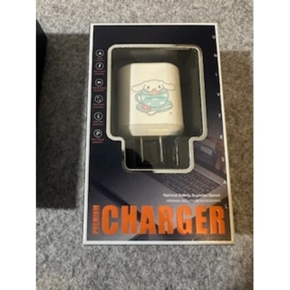 Cinnamoroll Wall Charger White Kawaii‎ Anime USB Travel Adapter